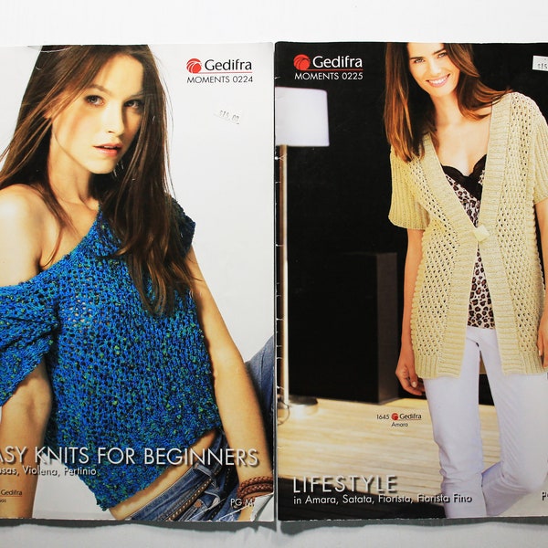 Choose Gedifra Knitting Patterns Book Moments 0224 Easy Knits for Beginners Moments 0225 Lifestyle