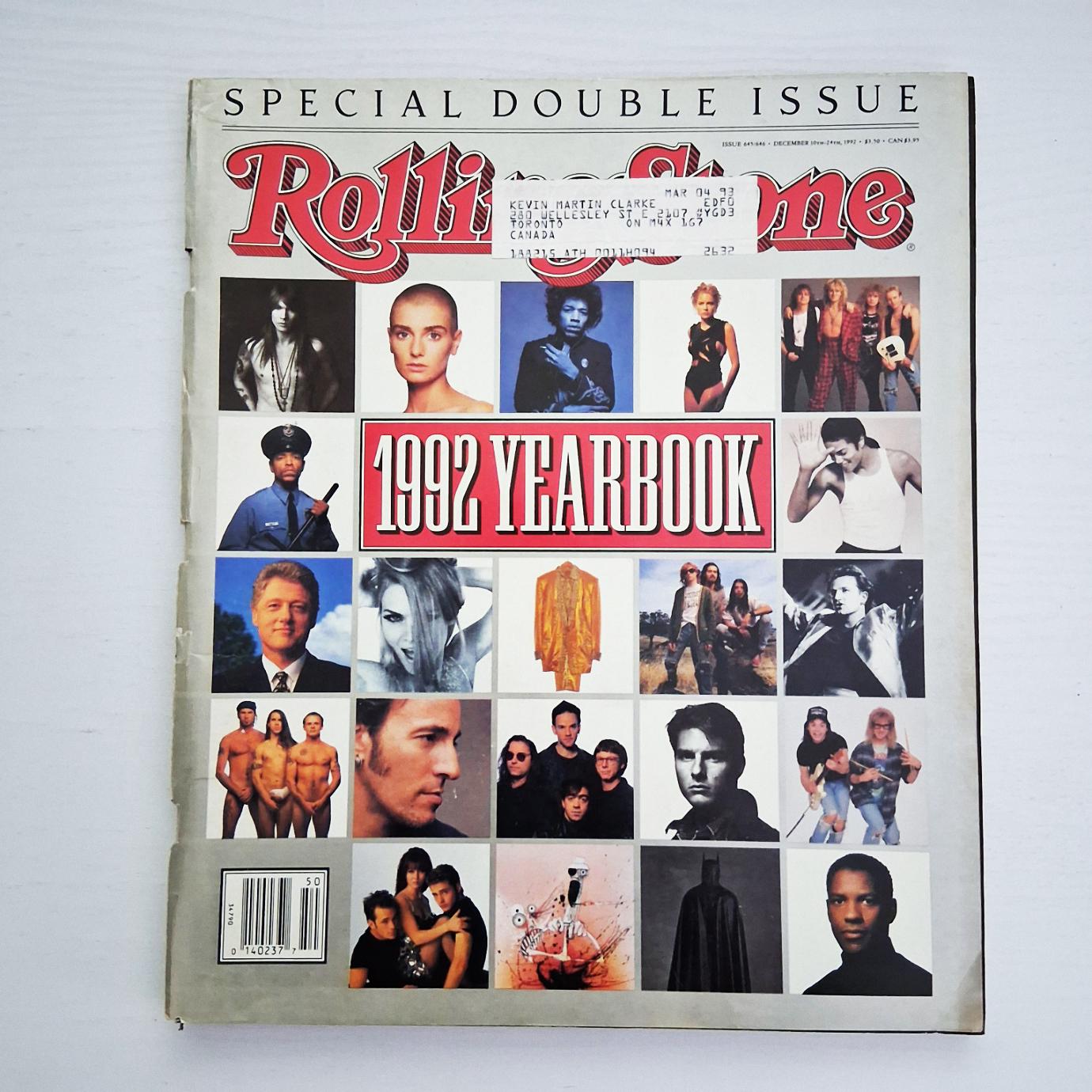 1992 Rolling Stone - Etsy