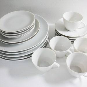 Choose Vintage Thomas Germany Mid Century Modern White China Dishes, Thin Delicate Porcelain Plates Teacups
