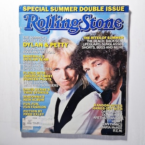 Bob Dylan, Tom Petty - Vintage Rolling Stone Magazine - Summer Double Issue - July 17 and 31, Issues 478 and 479
