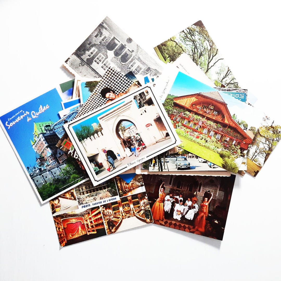 Pc Postcarts Lot Original Vintage Postcards 40+ Pc, Unused, Random Locations ...