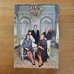 Carte postale de la famille royale de Monaco, véritable carte postale vintage, Princesse Grace Caroline Stéphanie, Prince Rainier III Prince Albert 1980