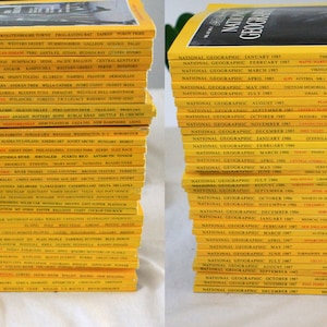 Sélection 1982-1987 du magazine National Geographic des années 80, vendu à l'unité