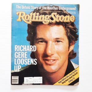 Richard Gere, Vintage Rolling Stone Magazine, September 30 1982, Issue 379