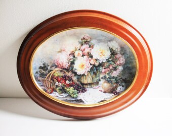 Lena Liu Garden Pleasures Framed Plate Country Accents Porcelain Wall Art Limited Edition Second Issue #1480A