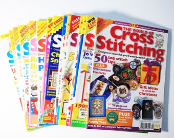 Choose The World of Cross Stitching Magazine, Vintage from 1998 to 2001