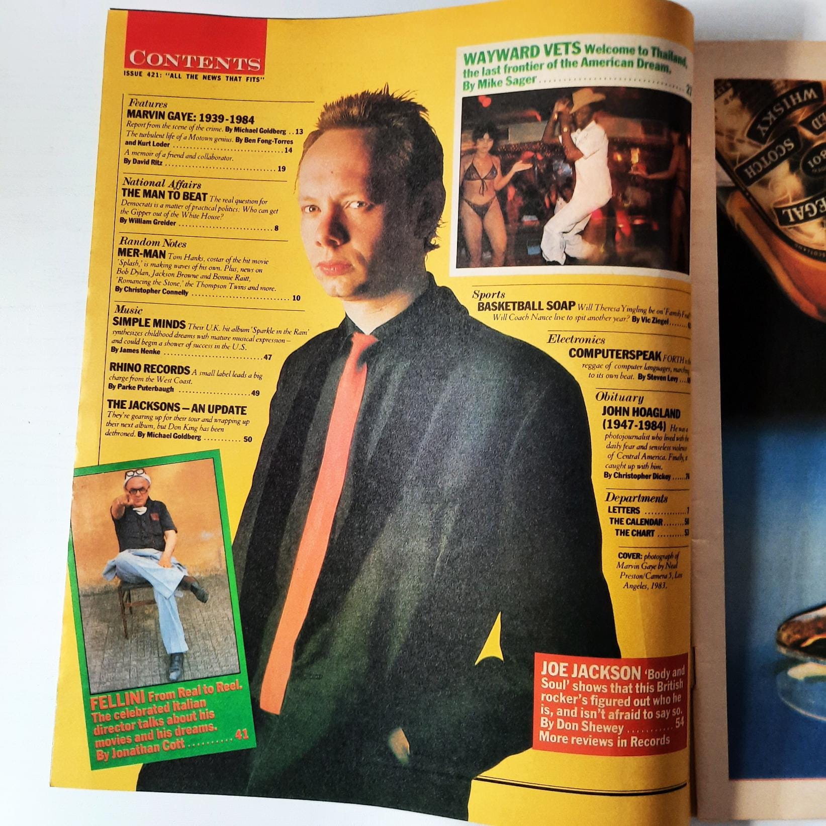 Marvin Gaye - Vintage Rolling Stone Magazine - May 10 1984, Issue 421 ...
