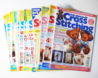 Choose The World of Cross Stitching Magazine, Vintage from 2001 to 2002