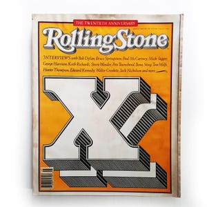 Vintage Rolling Stone Magazine, Twentieth Anniversary issue, Nov 5 to Dec 19 1987, Issues 512, Bob Dylan, Bruce Springsteen and more