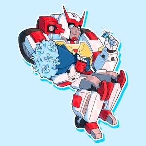Transformers IDW Ratchet Spark Flower Sticker