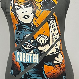 Custom Otep/Fortune Favors The Bold ribbed tank top size medium