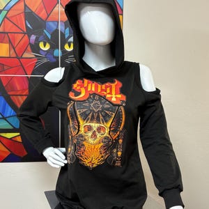 IN FLAMES and GHOST double concert cut out hoodie size small
