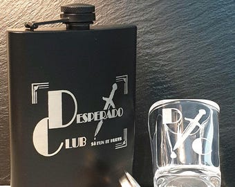 Dungeon Crawler Carl, Desperado Club Hip Flask and Shot Glass Gift Set