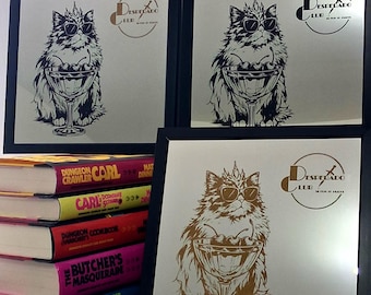 Dungeon Crawler Carl, Princess Donut and Desprado Club, Laser Engraved Bar Mirror