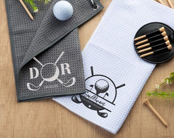 Toalla de golf personalizada, diseño de microfibra bordado, regalo
