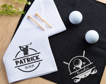 Embroidered Microfiber Golf Towel, Personalized Golf Gift