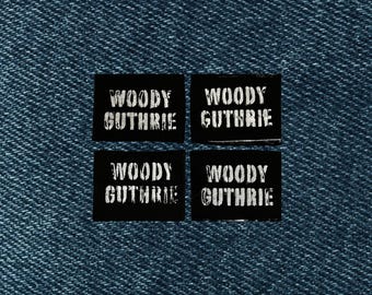 Woody Guthrie Patch / Raw Edge / Sew On