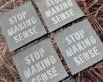 Stop Making Sense Denim Patch / Raw Edge / Sew On