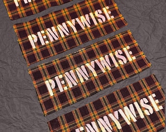 Pennywise Patch / Upcycled / Raw Edge / Sew On