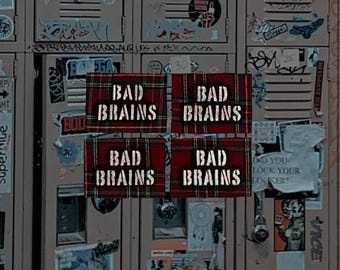 Bad Brains Stenciled Patch / Raw Edge Recycled Flannel / Sew On