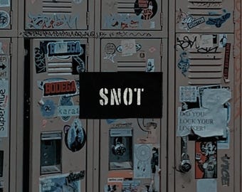 Snot Stenciled Patch / Raw Edge Cone Denim / Sew On