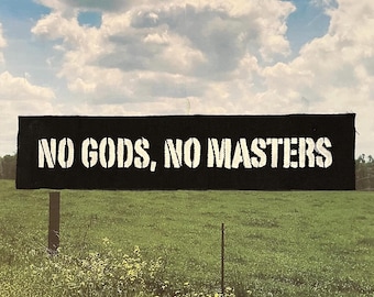 No Gods No Masters Patch / Raw Edge / Sew On
