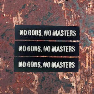 No Gods No Masters Stenciled Back Patch / Raw Edge Cone Denim / Sew On