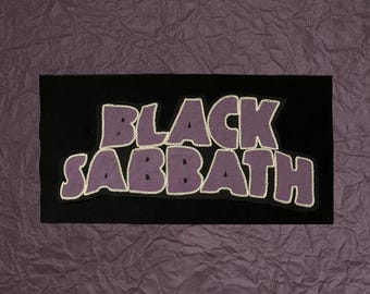 OOAK Chain Stitched Black Sabbath Back Patch / Cone Denim / Recycled T-Shirt