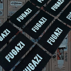 Fugazi Stenciled Patch / Raw Edge Cone Denim / Sew On