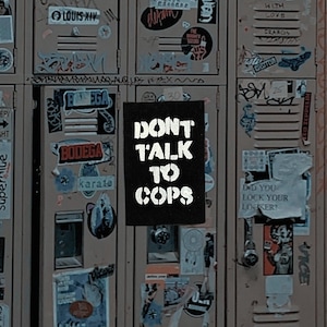 Don’t Talk To Cops Stenciled Patch / Raw Edge Cone Denim / Sew On