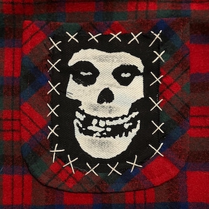 Misfits Stenciled Patch / Raw Edge Cone Denim / Sew On