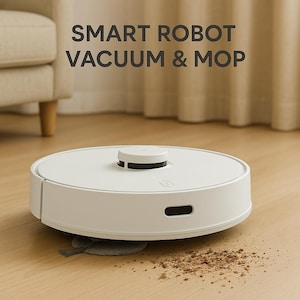 Smart Robot Vacuum and Mop: 4000Pa Suction, Laser Navigation