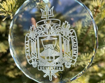 USNA US Naval Academy Annapolis crystal ornament