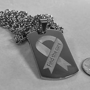 Find The Cure Breast Cancer Solid Thick Stainless Steel Engrave Back Free