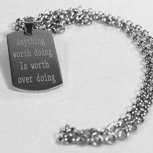 Motivational Positive Quotes Solid Thick Stainless Steel Shine