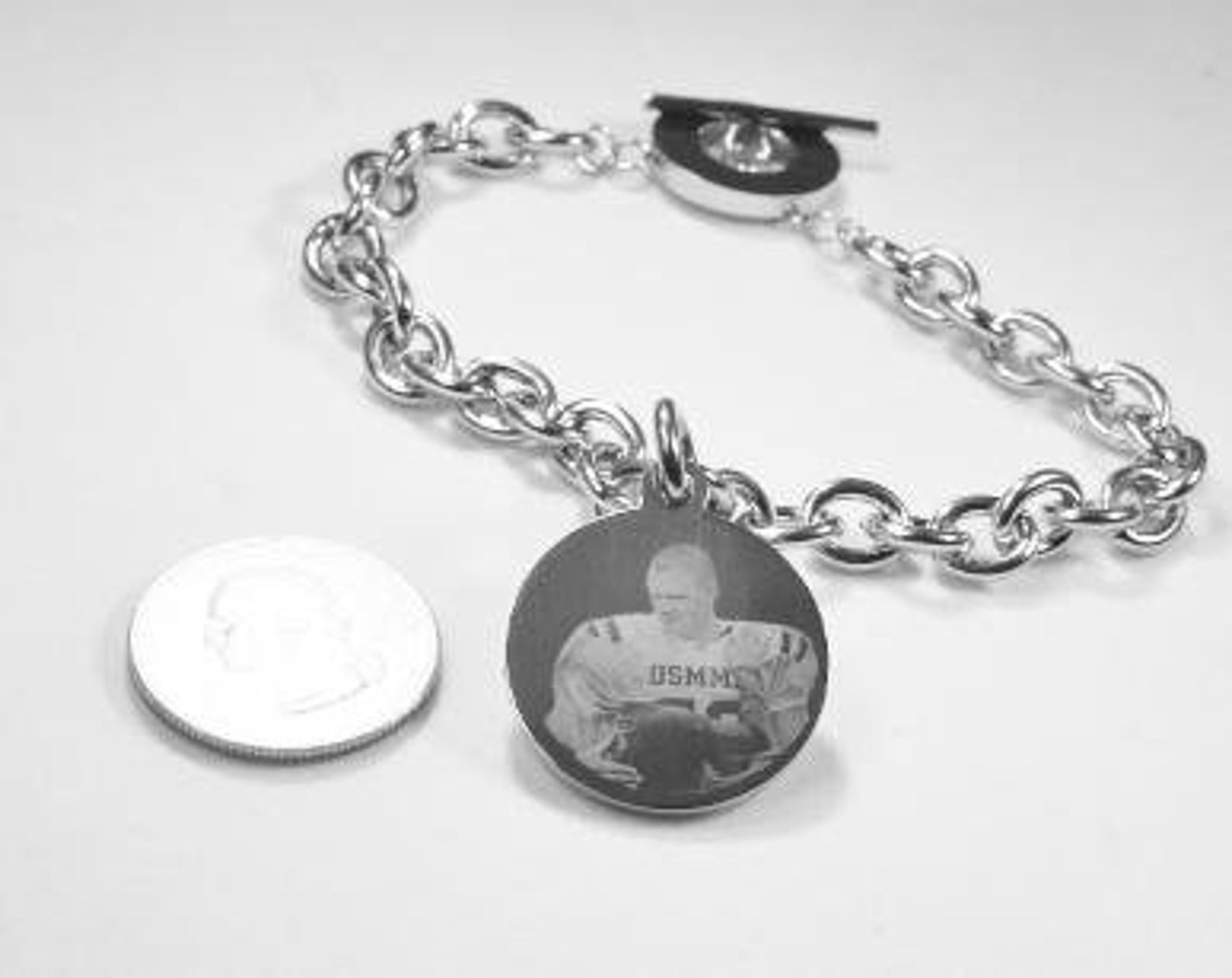 Custom Engraved 1 Round Dog Tag Silver Color Stainless Etsy