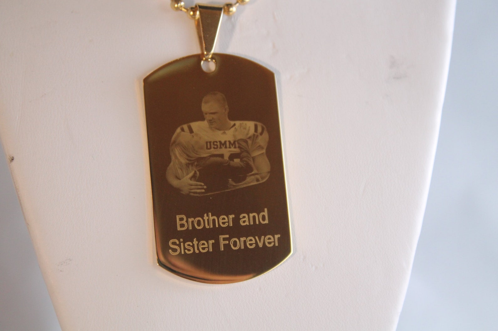 Custom Personalized Picture Stainless Steel Ipg Gold Dog Tag Necklace ...