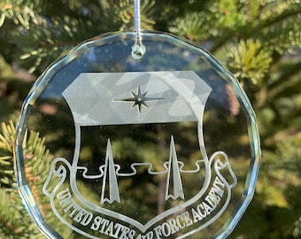 USAFA Air Force Academy crystal ornament