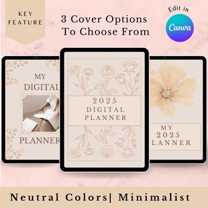 2025 Dated Digital Planner, Goodnotes Planner, IPad Planner, Minimalist, Daily Planner, Weekly Planner, Monthly Planner, All-In-One Planner