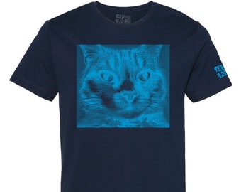 Art Punk Cleo, CLASSIC 100 Percent Cotton T-shirt, Navy Blue, unisex