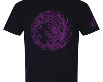 JTxPM 2, Peacock, 100 Percent Cotton T-shirt, black, unisex
