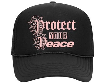 JTxPM 3, Protect Your Peace, Trucker Cap, Black