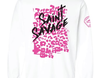 JTxPM 3, St Savage, Long Sleeve, 100 Percent Cotton T-shirt, white, unisex