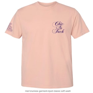JTxPM 2, **PRE-ORDER**, Chic AF-peach, 100 Percent Cotton T-shirt, peach, unisex