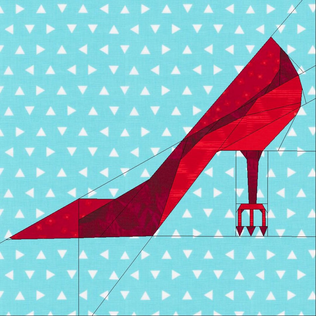 Devil Fpp Pattern Prada Devil's Heel Quilt Block Pattern | 12
