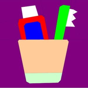 Puede incluir: Ilustración de dibujos animados de un cepillo de dientes, pasta de dientes y una taza. El tubo de pasta de dientes es rojo con un centro azul y una tapa blanca. El cepillo de dientes es verde con cerdas blancas. La taza es de color canela con una base verde claro, sobre un fondo morado.