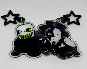 Llavero acrílico de doble cara con diseño de perseguidor de la muerte de 2,5 pulgadas y arte.