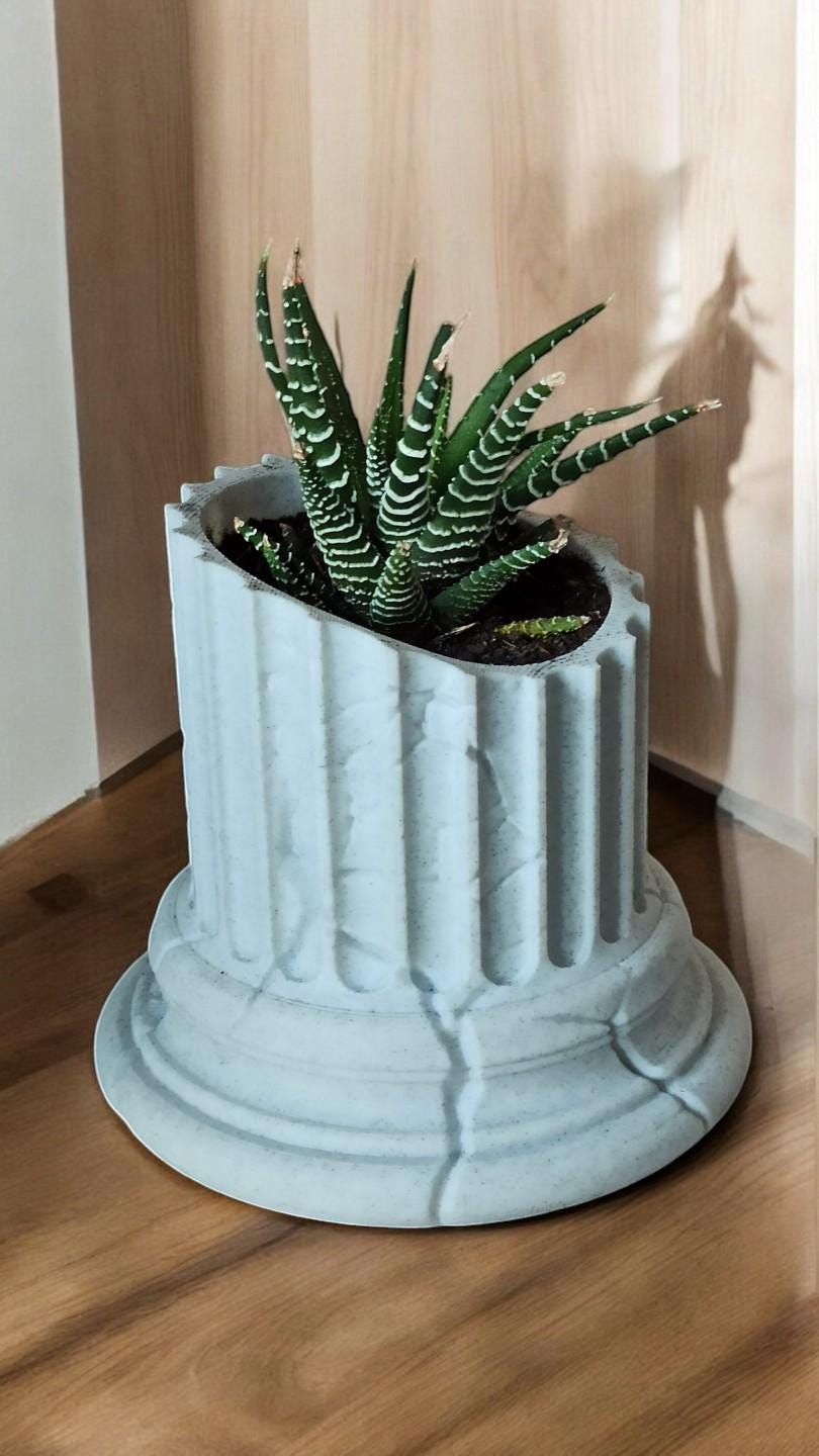 Pot Rome Column Greek Pillar Flower Pot & Vase, Modern Multi-purpose Planter, Indoor ...