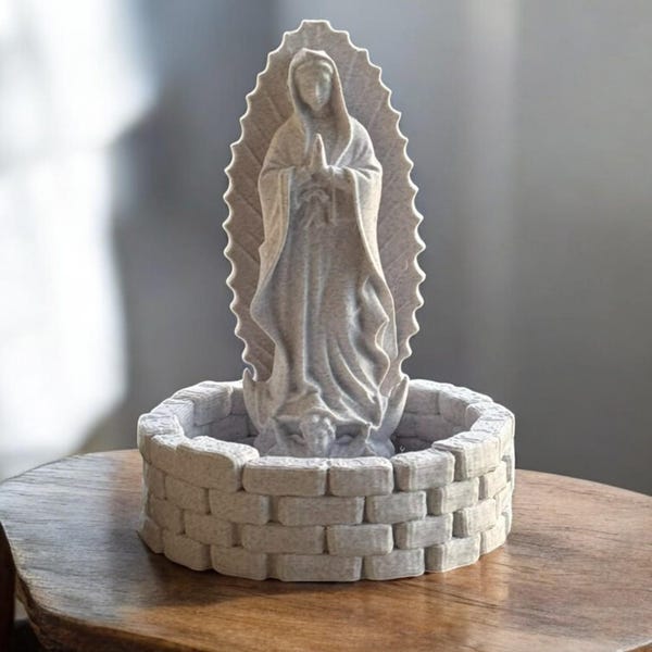 Virgin Mary Rosary Holder, Church Decor, Virgencita Altar Tray, Lady Guadalupe Stand, Catholic, Prayer Table, Home Decor, Spiritual Gift