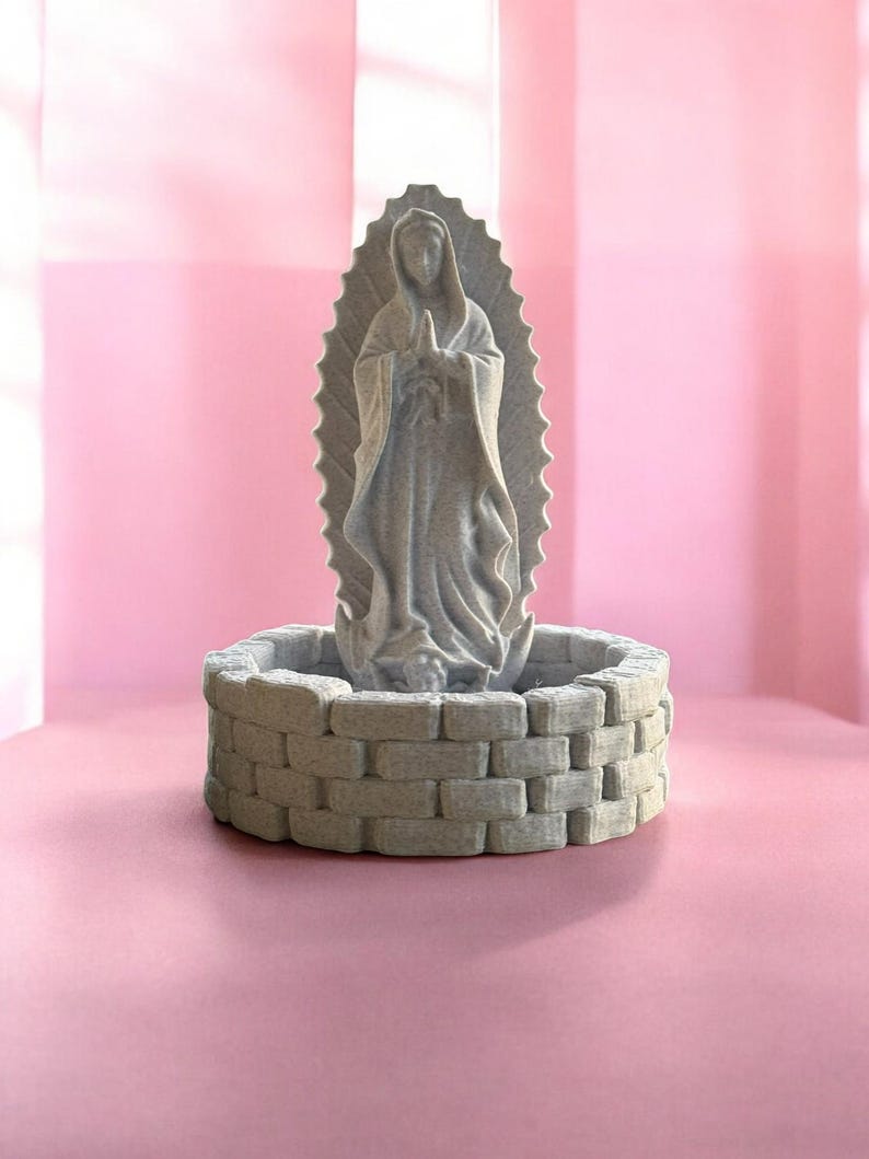 Virgin Mary Rosary Holder, Church Decor, Virgencita Altar Tray, Lady Guadalupe Stand, Catholic, Prayer Table, Home Decor, Spiritual Gift bild 8
